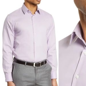 Nordstrom non-iron button up - lilac